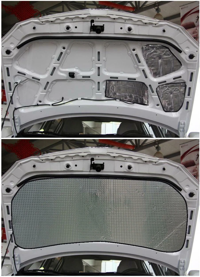 Aislamiento acústico amortiguador alfombrilla térmica capó cortafuegos motor coche 10 mm con herramienta de rodillo Foto 2 de 4