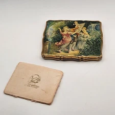 Vintage ''STRATTON'' English Powder Compact Gold Tone Damaged