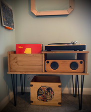 Record player stand/vinyl record LP storage cabinet/turntable stand with storage