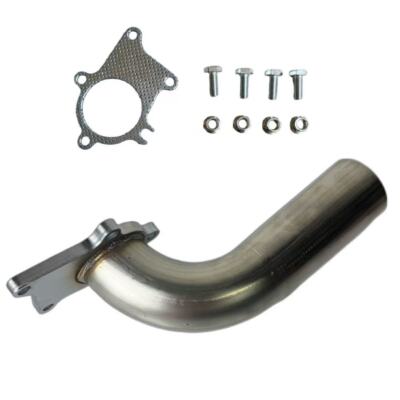 Racing Stainess SS T3/T4 90 Degree pipe 2.5''OD 5 Bolt Flange 2.25'' ID& Gasket 