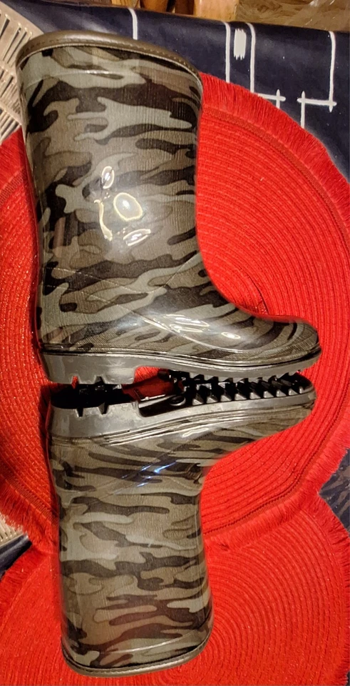 Carters Niño Pequeño Niño Goma Bruce Oliva Camuflaje Lluvia Botas de Pesca 10M Nuevas Foto 4 de 4