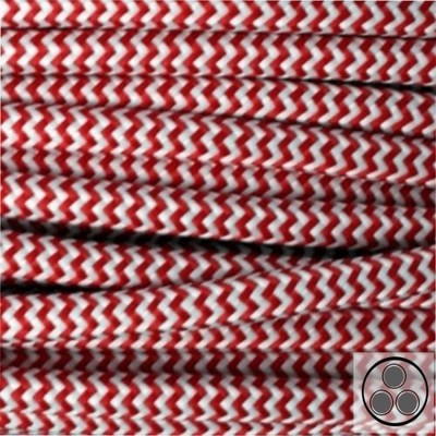 Textilkabel Aus Stoff – 3x1,5mm², Weiß, Für Lampen & Elektrogeräte, Made In Germany