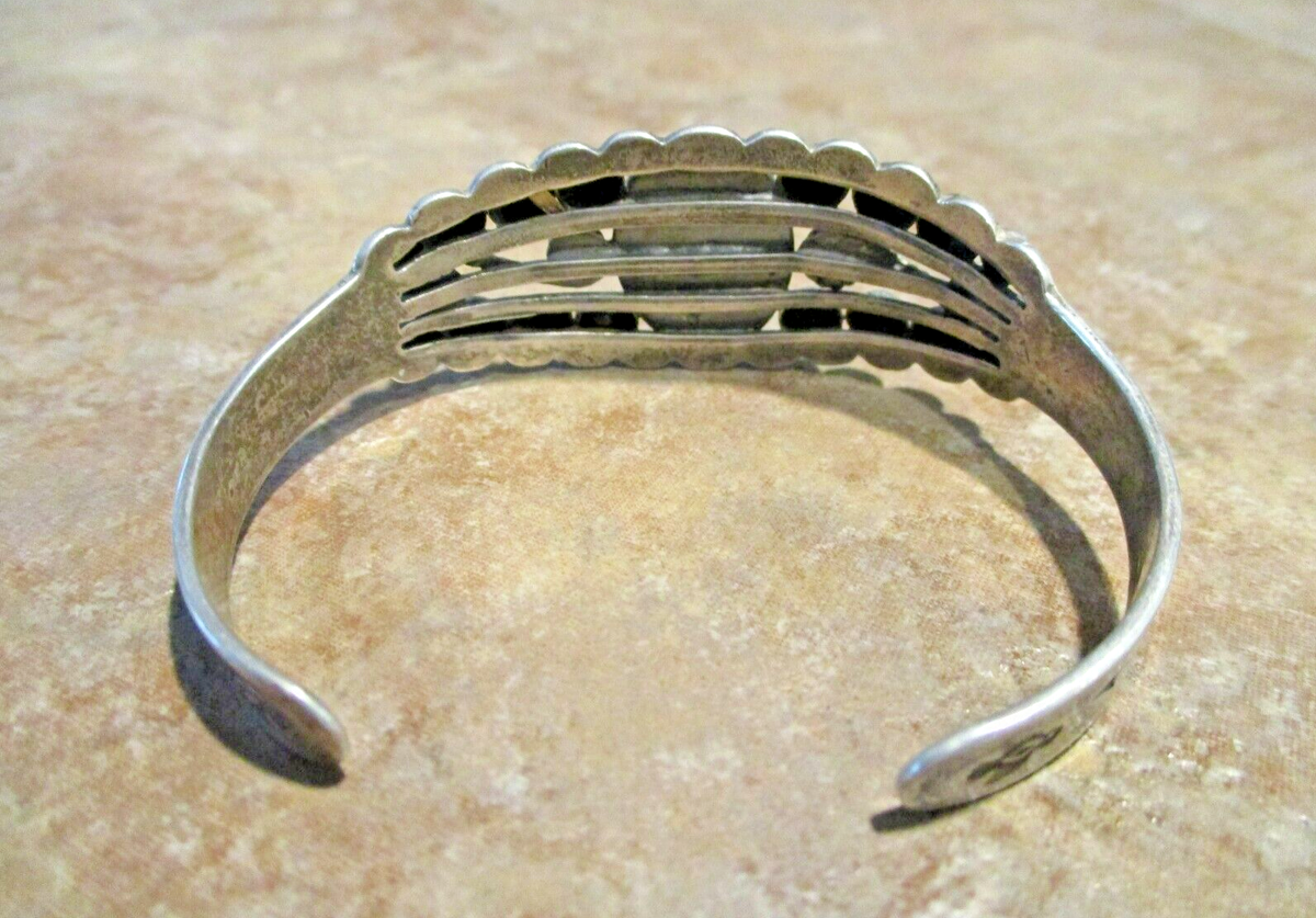 ELABORATE !! OLD 1940's / 50's Navajo Sterling Silver Turquoise