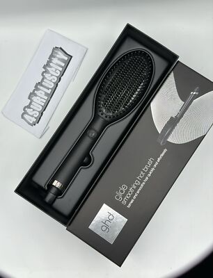ghd Glide Hot Air Hair Brush - Professional Smoothing Blow Dryer - Black (/GM...