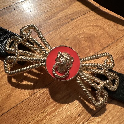 Mimi Di N Lion Knocker Belt Buckle Gold Leather Oversized  display picture 2
