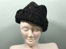 DAMEN PERSIANER PELZ MÜTZE HUT SCHWARZ ELEGANT TOP!