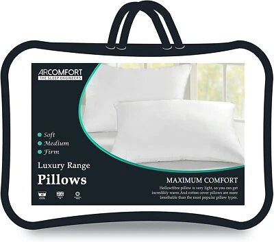 AirComfort Luxury Range 100% Cotton Pillows for Soft, Medium and Firm Support