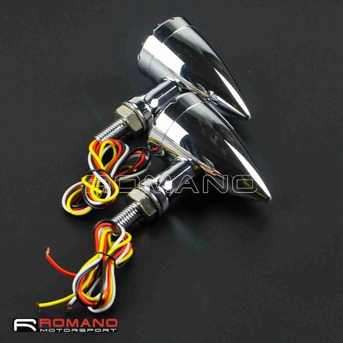 10mm Bolt Bullet LED 3 In 1 Turn Signal Brake Running Light Indicator For Harley - Picture 2 of 8