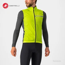 NEW Castelli SQUADRA STRETCH Cycling Vest Wind Shell : ELECTRIC LIME