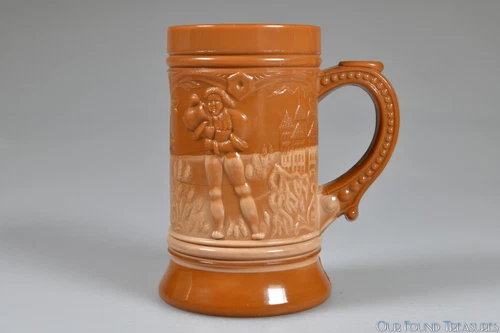 c. 1902 No. 301 OUTDOOR DRINKING SCENE Indiana Tumbler Greentown CHOCOLATE Mug 2
