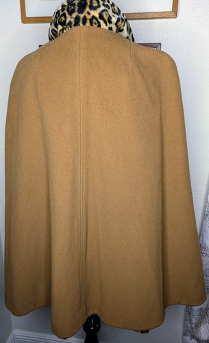 Gorgeous Vintage Reversible Women's Cheetah Print Fur And Wool Cape Poncho - Picture 8 of 11