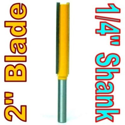 1 pc 1/4'' SH 2'' Extra Long Straight Router Bit S