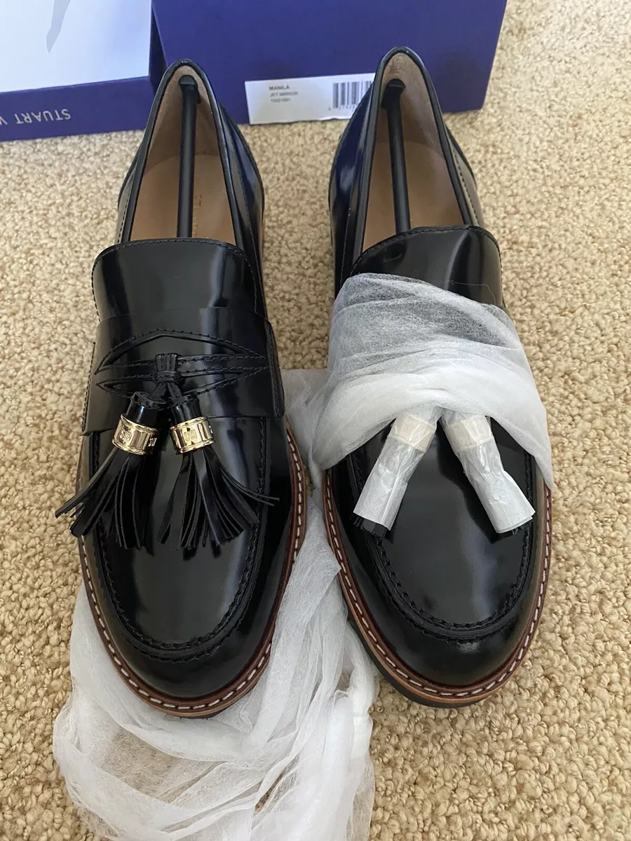 Stuart weitzman manila loafer black hotsell