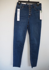 Hi-Rise Vintage Skinny Medium Wash Blue Denim Jeans 5 Pockets Size 3 / 26 NWT