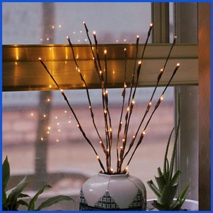 2 Pack Branch Decorative Lights Tall Vase Filler Willow Twig For