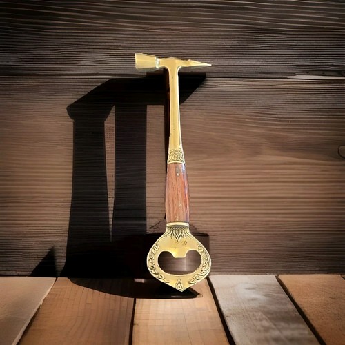 SCHÖNER MESSING EISPICKEL HAMMER ⚒️ HACKER FLASCHENÖFFNER ALL IN ONE WERKZEUG TOP.