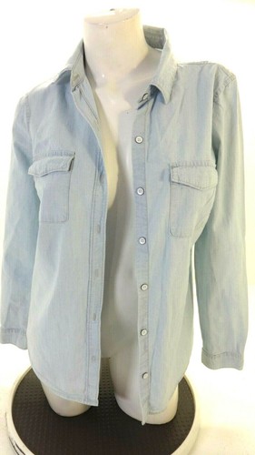 BLUE 100% COTTON BUTTON DOWN SHIRT SIZE 