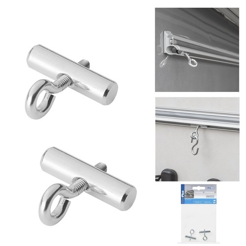 4 Stück Kederstopper Edelstahl - Für Kederschienen 8-10mm Camping Zubehör