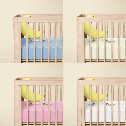 2 x Cot Fitted Sheet 120x60cm Cot Bed 