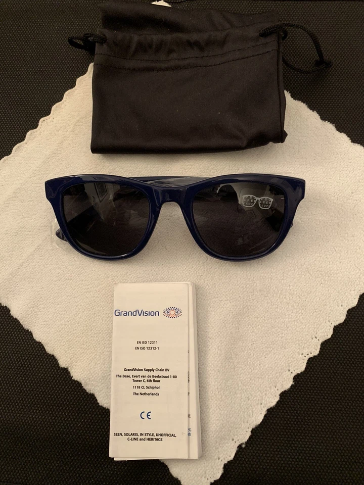 Sun glasses Blew K.one by Moda Solaris Italy Lunettes De Soleil Bleu Marine - Photo 2/4
