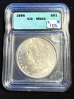 1896 MORGAN SILVER DOLLAR ICG MS64