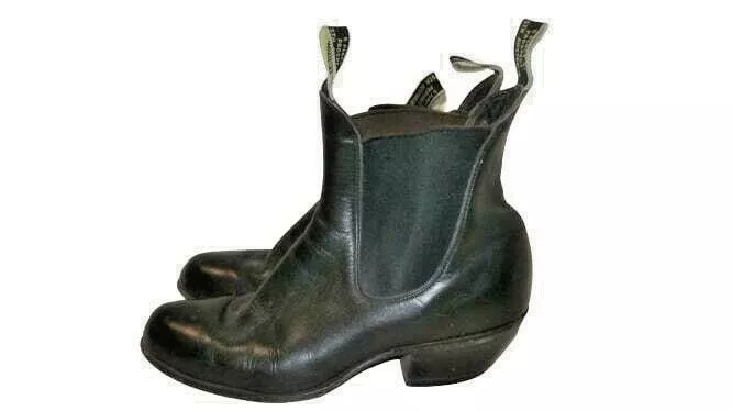 $500 RM Williams Vintage Unisex Black Leather Heel Boots sz AUS 5 G  Yearlings