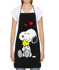 Delantal De Cocina Impermeable Con Diseño De Perros Y Flores - 2 Bolsillos