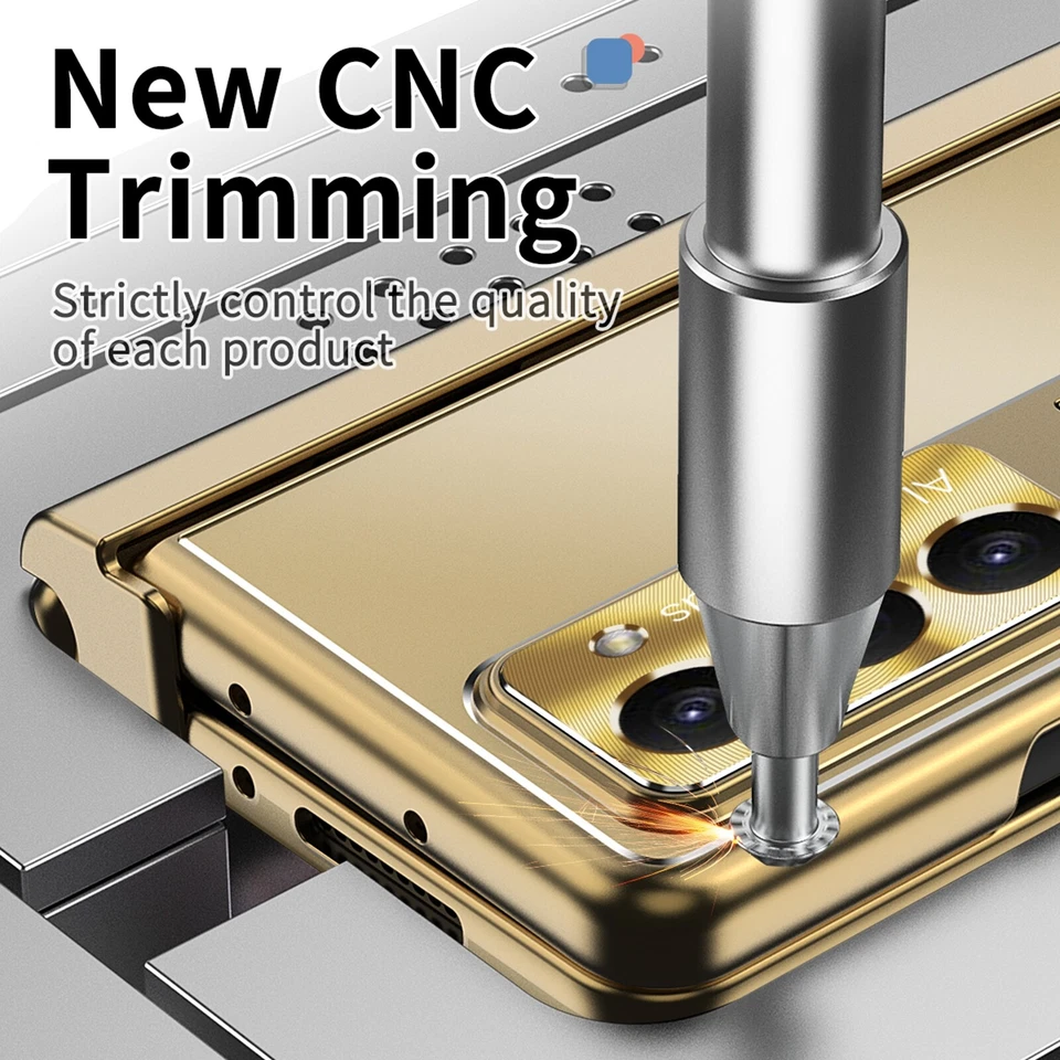 Para Samsung Z Plegable 7/6/5/4/3 Soporte Pantalla Bisagra PC Chapado Metal Pluma Soporte Estuche Foto 2 de 4