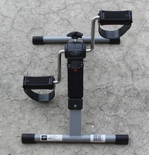 Folding Exercise Bike Under Desk Leg&Arm Fitness Bike w/ LCD Display Mini Bike