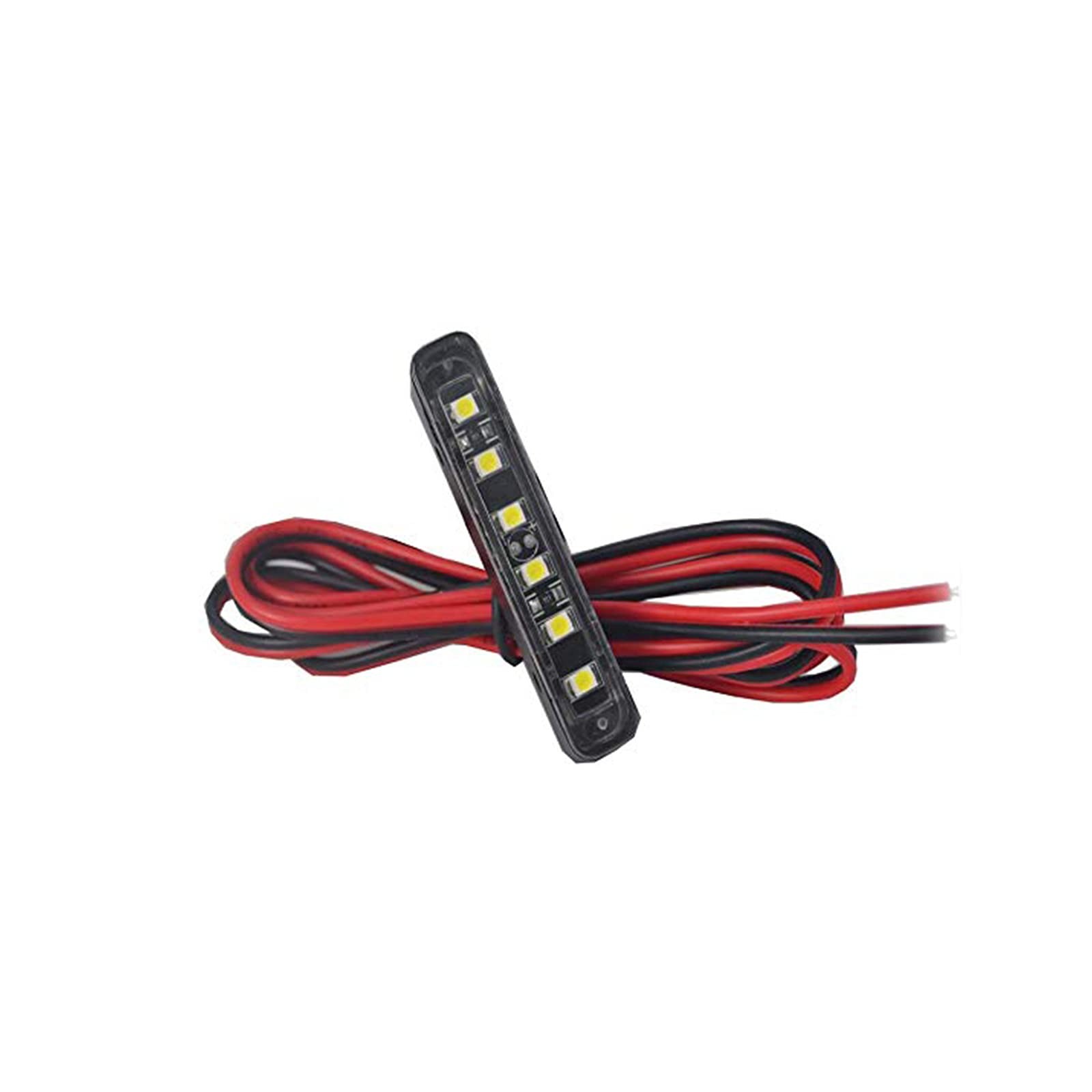 Barre lumineuse 6 LED anti-contre-visite pour plaque d'immatriculation visible