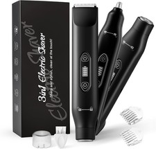 Men's 3-in-1 Body Trimmer: Ceramic Blades, IPX7, USB-C, Painless