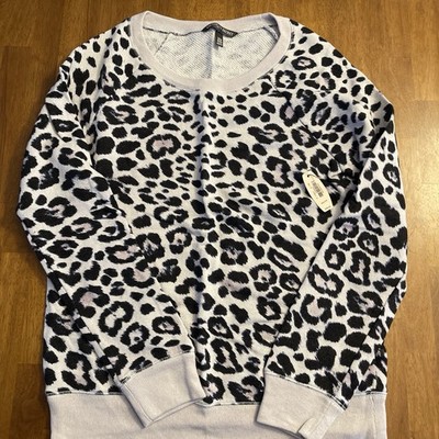 Victoria's Secret Women's Leopard Print Knit Pullover Sweater Crew NeckXSvintage