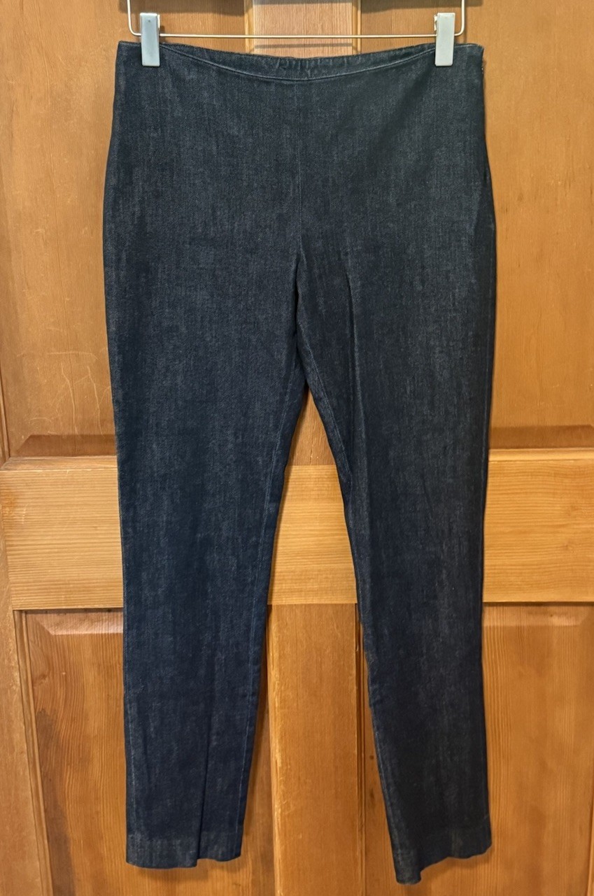 FILA The Row blu scuro denim gamba dritta jeans leggings jeggings pantaloni taglia XS