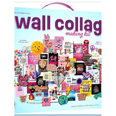 Wall Collage Making Kit - Pink Multicolor Stickers