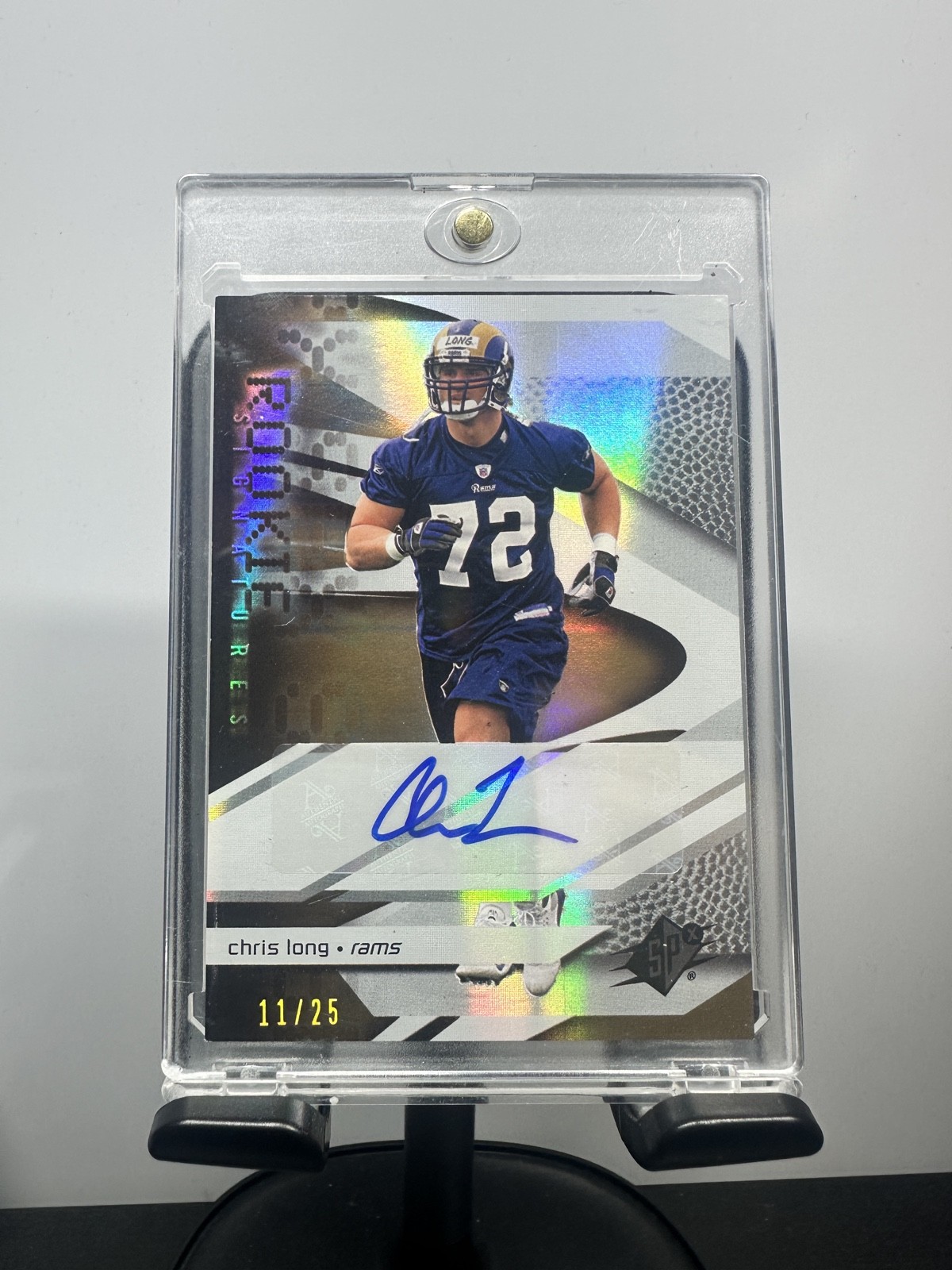 2008 SPx - Rookie Signatures Chris Long #204 Gold /25 (AU, RC)