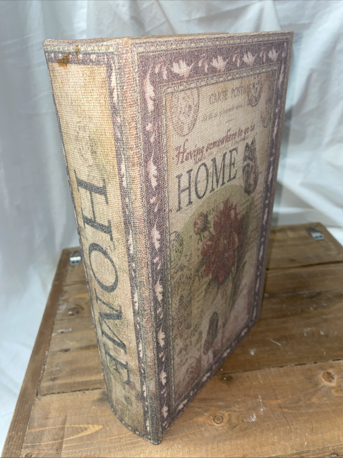 Vintage antique style Home faux fake Book Box for secret Storage 11x7x2.25"