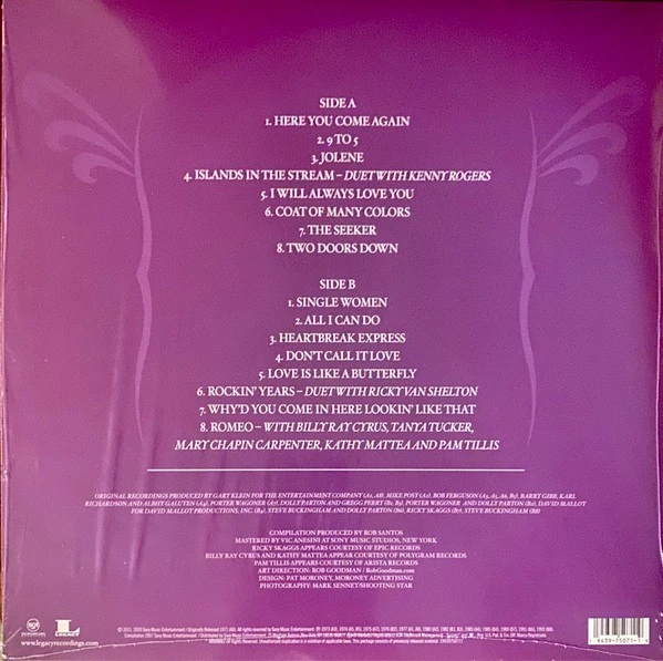 DOLLY PARTON - 16 GREATEST HITS - LP - VIOLET VINYL - BRAND NEW - FREE SHIPPING! - Image 3 of 4