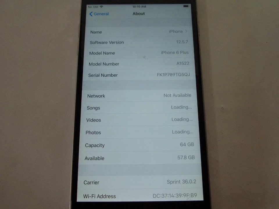 Apple iPhone 6 Plus A1522 64GB (Sprint 36.0.2) Silver Touchscreen Smartphone - Image 2 of 4