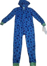 Cat JACK Boys' Union Suit Sleepwear w/Pockets, Blue, Size S 6/7