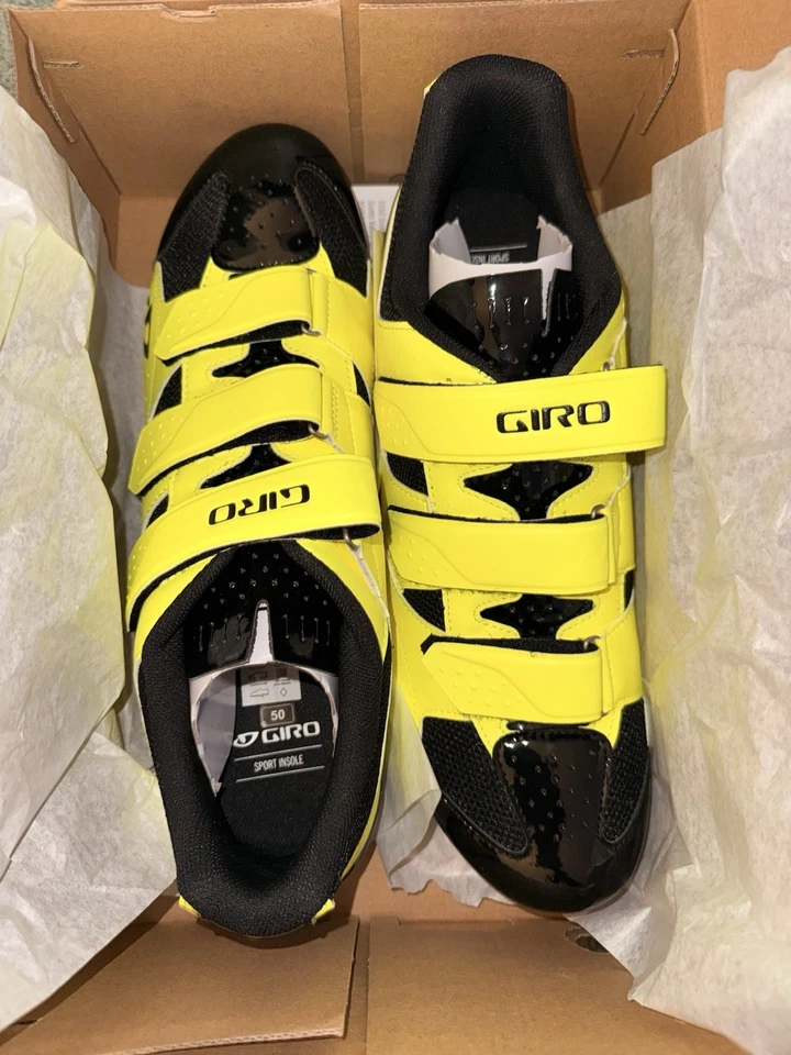 Nuevo Giro Techne Zapatos de Ciclismo Hombres Talla 15 EE. UU. Amarillo Neón y Negro UE 50 Oferta A Foto 3 de 4