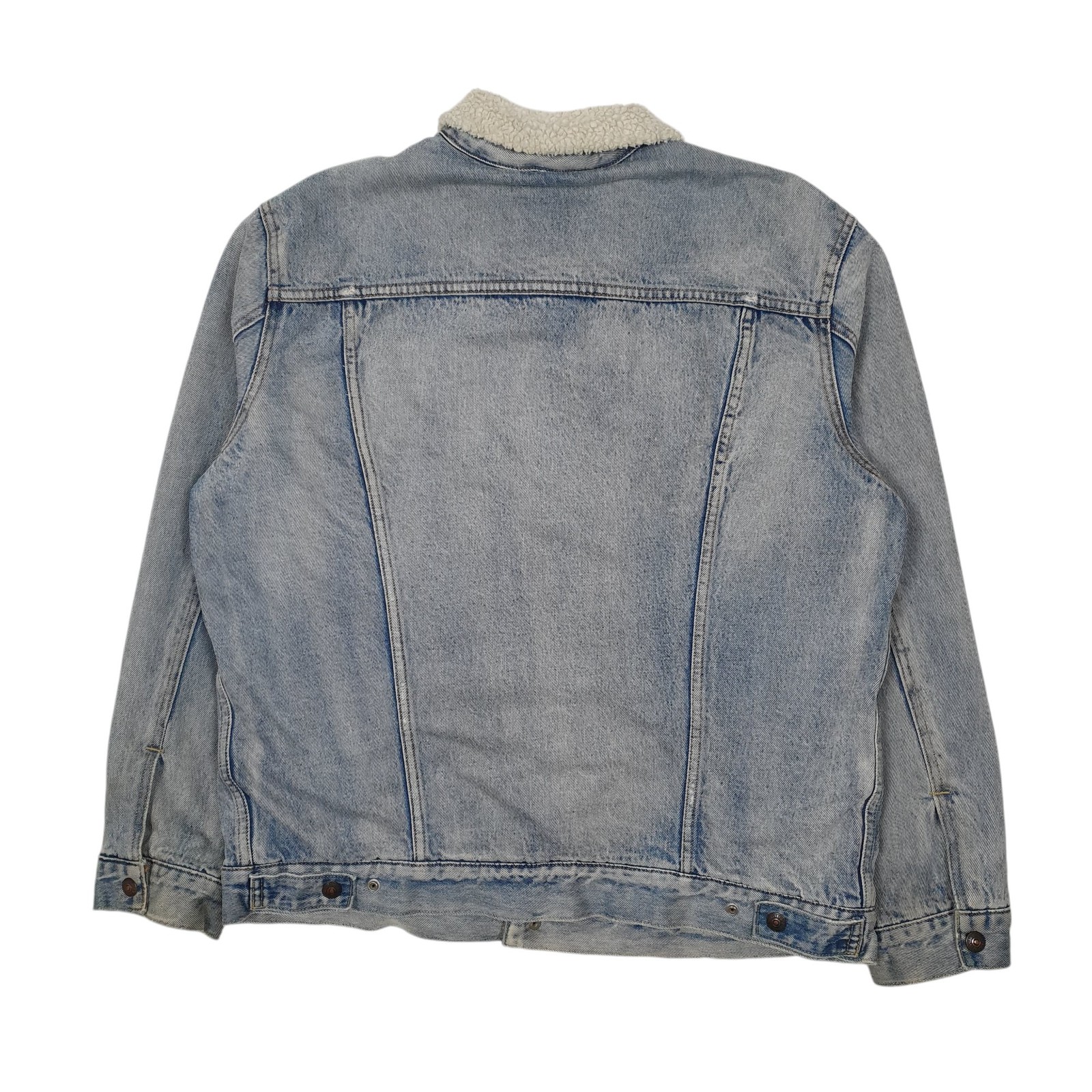 LEVIS Denim Jacket Coat Insulated Sherpa Lined Mens XL image 4