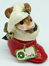 Wee Forest Folk WFF M-317 "Me in My Nightcap" Christmas Piece with WFF box