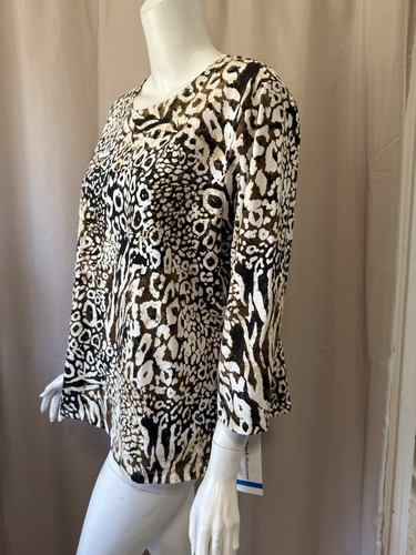 Neu mit Etikett neu Alfred Dunner Baumwolle 3/4 Ärmel Top Größe XL - Bild 3 von 5