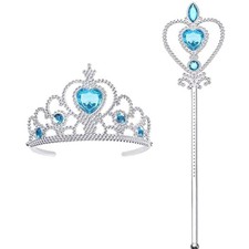 Elisa Prinzessin Verkleidung Eiskönigin Krone Zauberstab Zubehör Set Kinder 