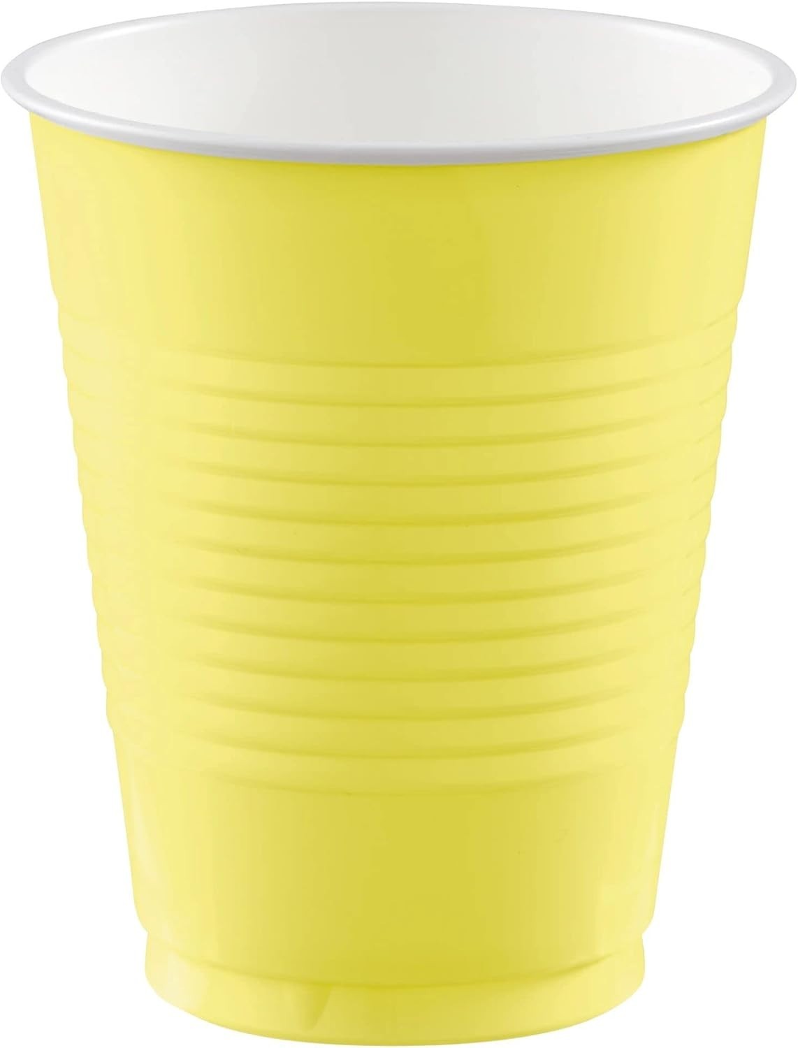 Eco-Friendly Light Yellow Plastic Cups 18 oz - 50 Count Party Essentials thumbnail 6