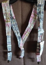 Magnolia Pearl Patchwork Shea Suspenders In 100 Cotton In Multicolors, OS