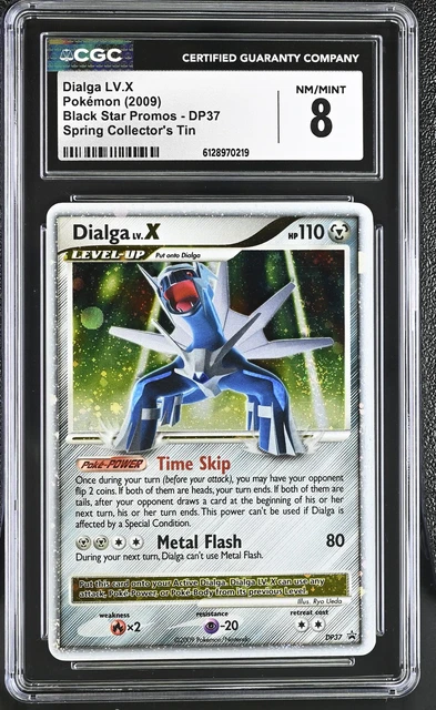 Dialga LV.X - DP37 - Black Star Promos - Holo RARE - CGC 8 - LOW POP - SWIRL 🌀