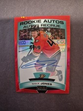 2019-20 OPC O-Pee-Chee Platinum Rookie Autos Red Prism /50 - MAX JONES