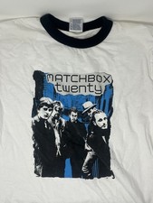 Vintage 2003 Matchbox 20 Tour White Ringer T Shirt (L) Has Some Stains