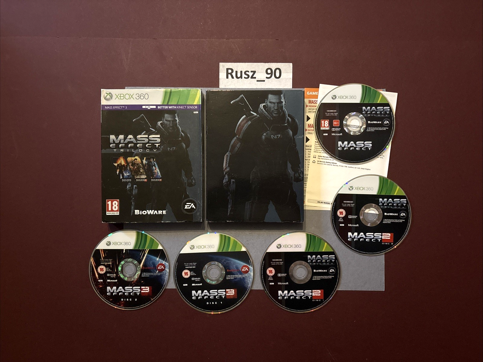 Mass Effect Trilogy Xbox 360 with Slip Case 2012 PEGI 18 UK PAL IN VG COND CIB